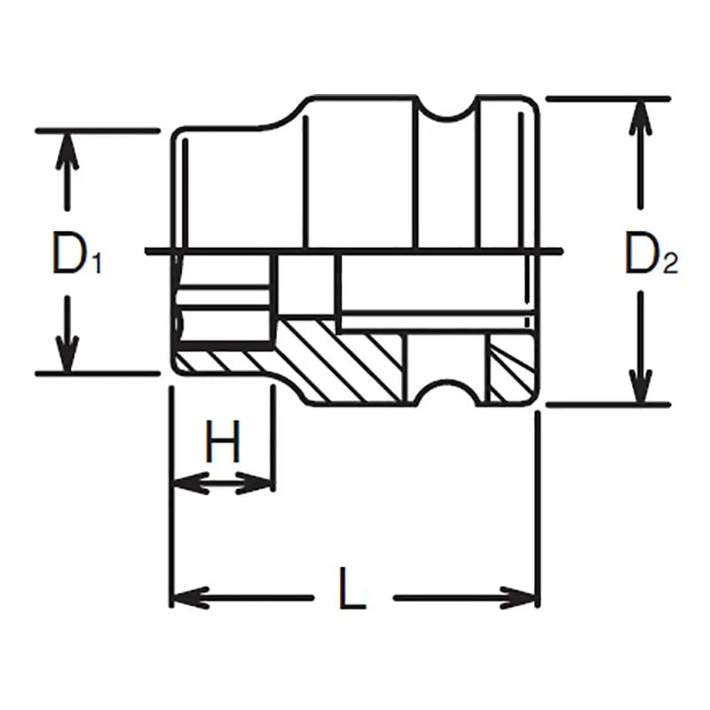 Ko-ken Tools 1/2 Sq. Dr. Thin Wall 6-Point Impact Metric Socket 24mm Ko-ken Tools