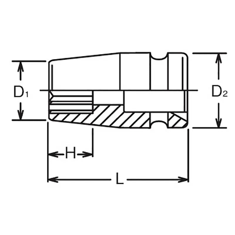 Ko-ken Tools 1/2 Sq. Dr. Socket 1.1/4 12 point Length 42mm Ko-ken Tools