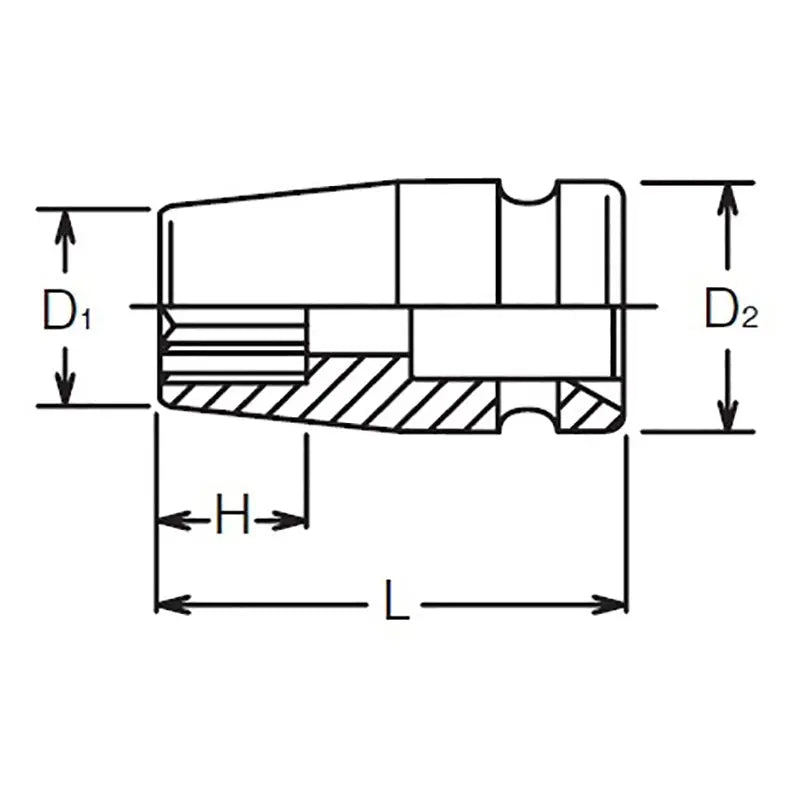Ko-ken Tools 1/2 Sq. Dr. Socket 10mm 12 point Length 38mm Ko-ken Tools