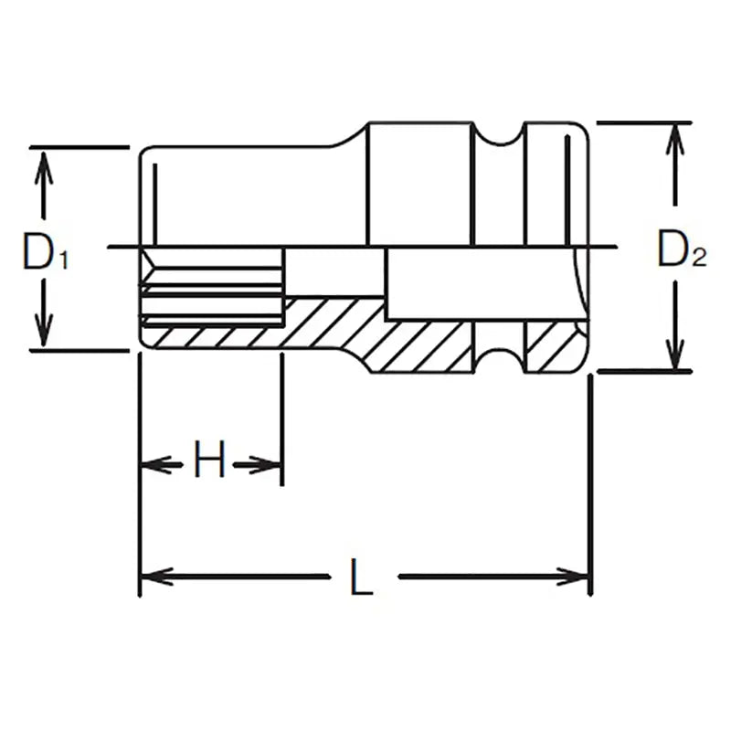 Ko-ken Tools 1/2 Sq. Dr. Socket 9mm 12 point Length 38mm Thin walled Ko-ken Tools