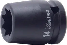 Ko-ken Tools 1/2 Sq. Dr. Socket 17mm Double Square Length 38mm Ko-ken Tools