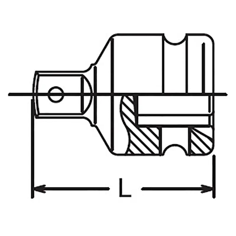 Ko-ken Tools 1/2 Sq. Dr. Adaptor 3/8 Square Length 37.5mm Pin type Ko-ken Tools