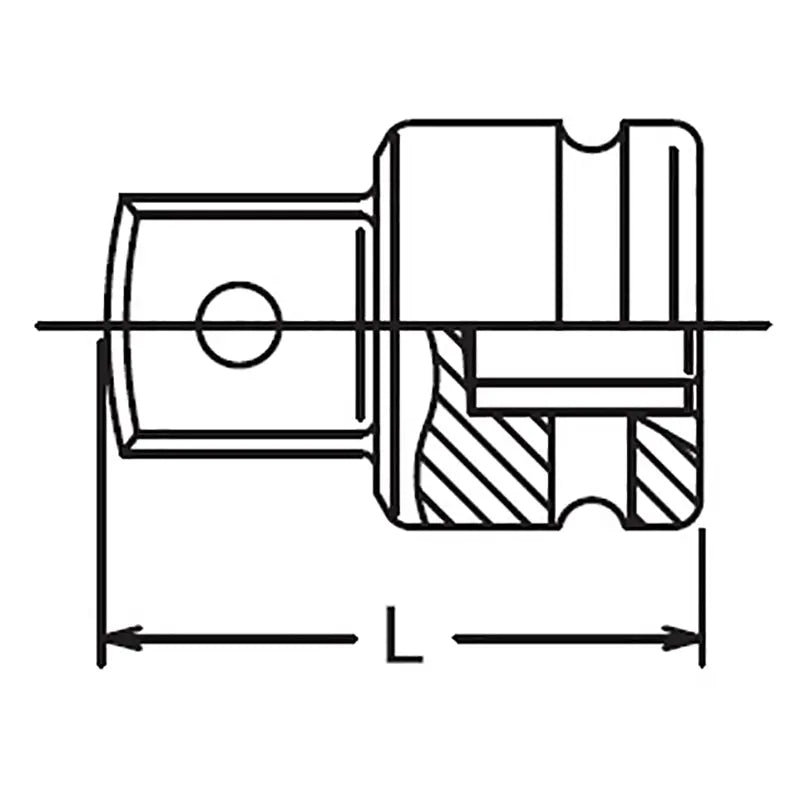 Ko-ken Tools 1/2 Sq. Dr. Adaptor 5/8 Square Length 42mm Hole type Ko-ken Tools