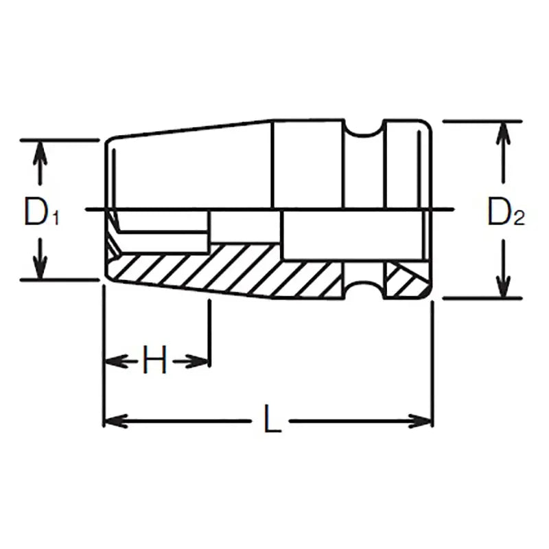 Ko-ken Tools 1/2 Sq. Dr. Socket 27mm Pathfinder Length 40mm Ko-ken Tools