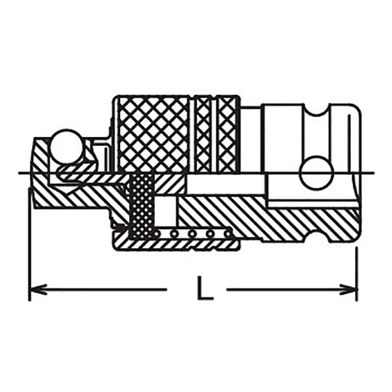Ko-ken Tools 1/2 Sq. Dr. Locking Adaptor 3/4 Square Length 75mm Locking Quick Release Ko-ken Tools
