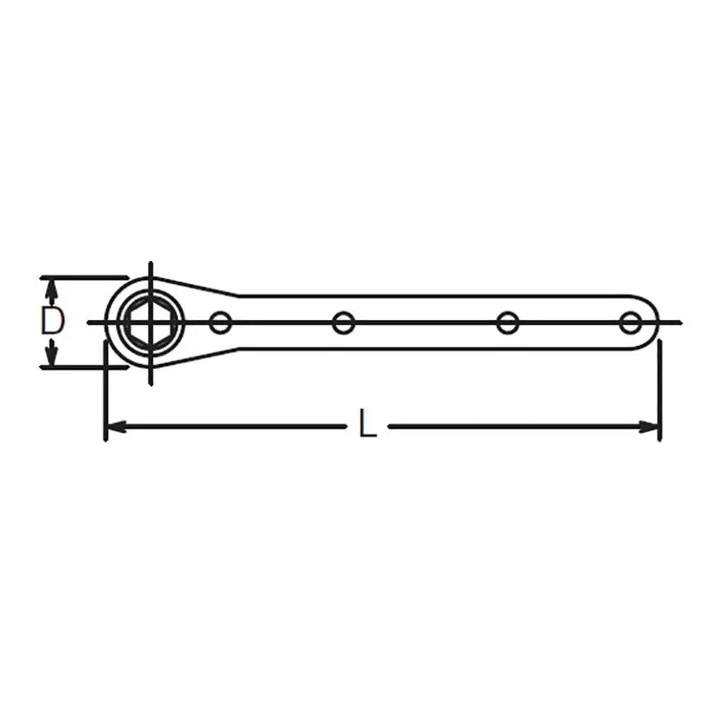 Ko-ken Tools Ratchet Handle Length 125mm Ko-ken Tools