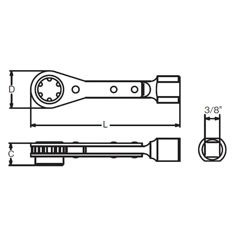 Ko-ken Tools Belt Tension Pullley Wrench 10S Length 100mm Ko-ken Tools