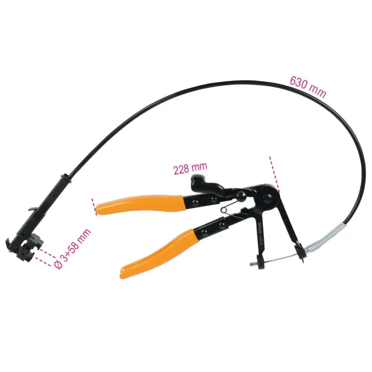 Beta Tools (Article# 1472PU/P) Combination Collar and Hose Clamp Plier with Extension - BT 014720121 