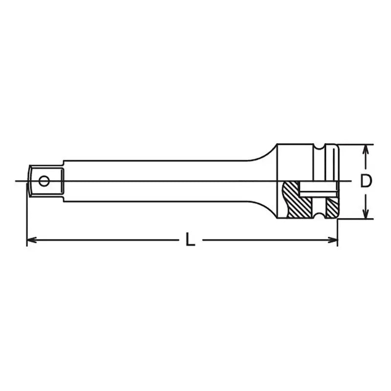 Ko-ken Tools 1/2 Sq. Dr. Extension Bar Length 175mm Pin type Ko-ken Tools