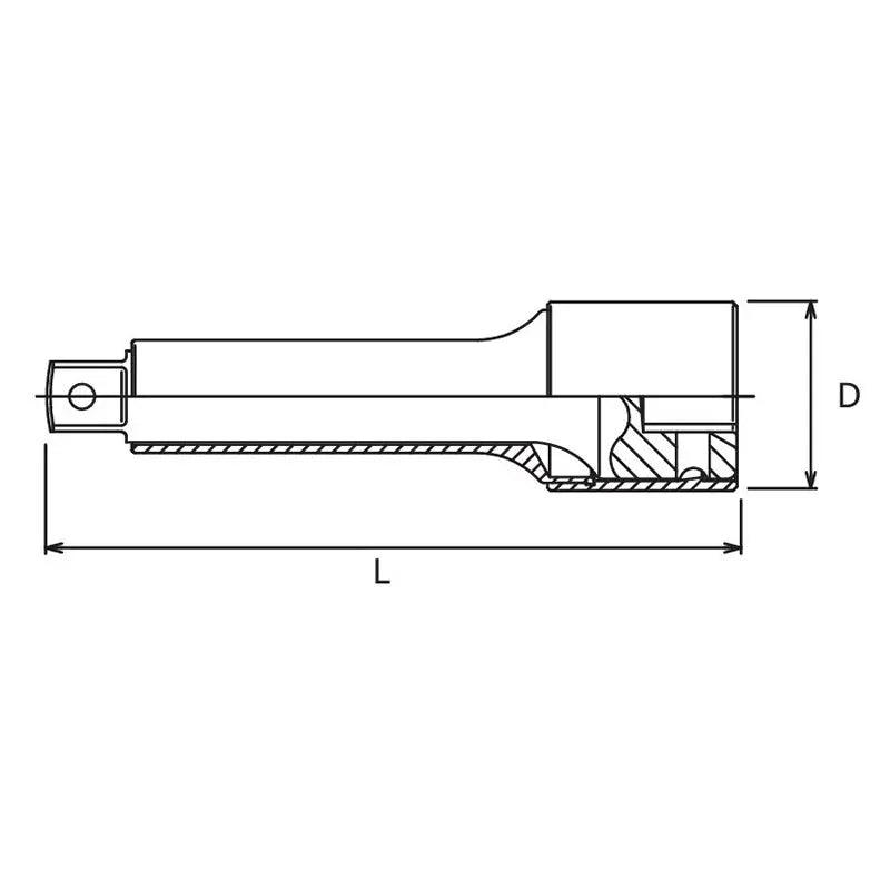 Ko-ken Tools 1/2 Sq. Dr. Extension Bar with Plastic Protector Length 75mm Pin type Turnable POM cover Ko-ken Tools