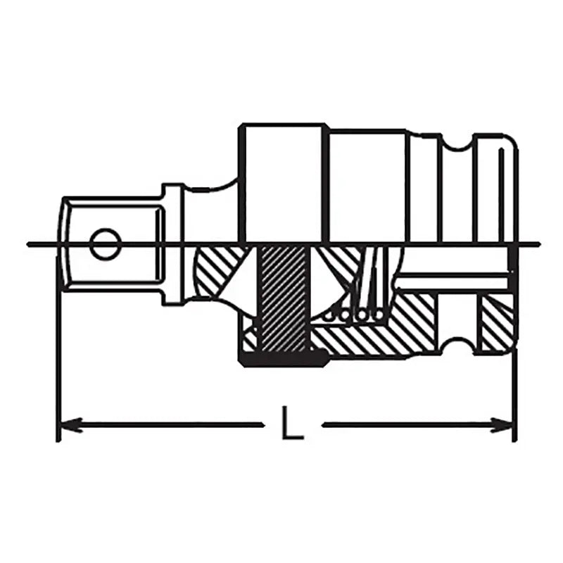 Ko-ken Tools 1/2 Sq. Dr. Impact Ball Type Universal Joint Length 65mm Ko-ken Tools