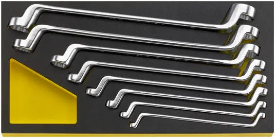 Stahlwille Set of 8 Double Box Ended Ring Wrench with TCS Insert, 6 x 7 - 19 x 22 - ST 96830356 Stahlwille