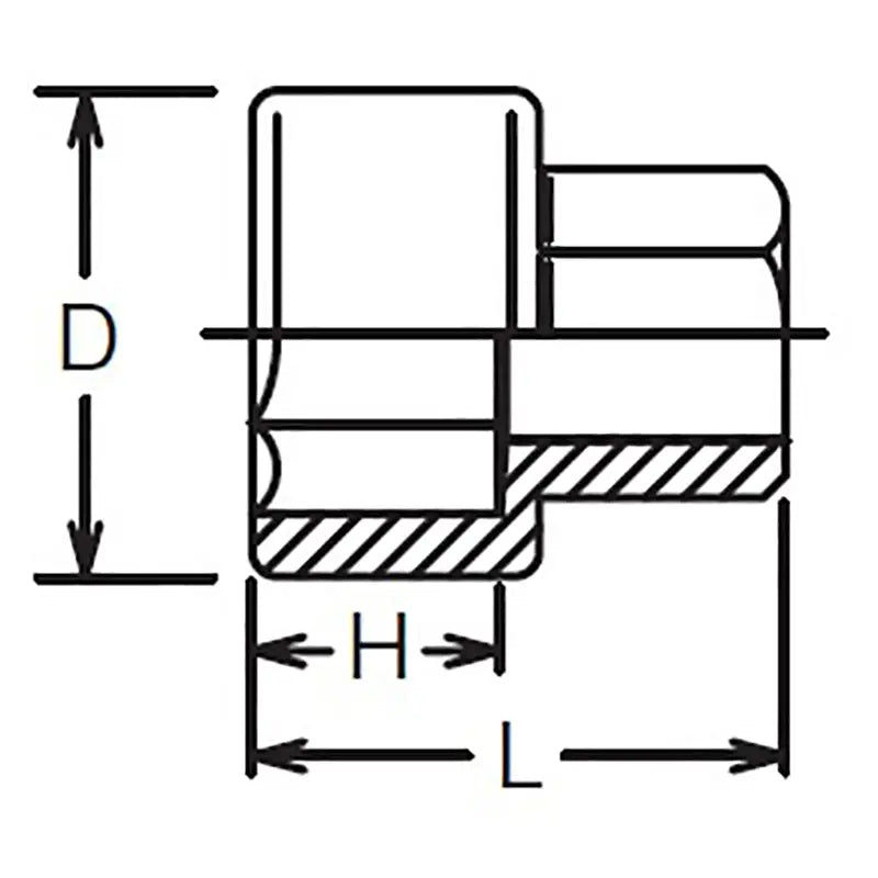 Ko-ken Tools 10mm Hex Dr. Socket 7mm 6 point Length 14mm Ko-ken Tools