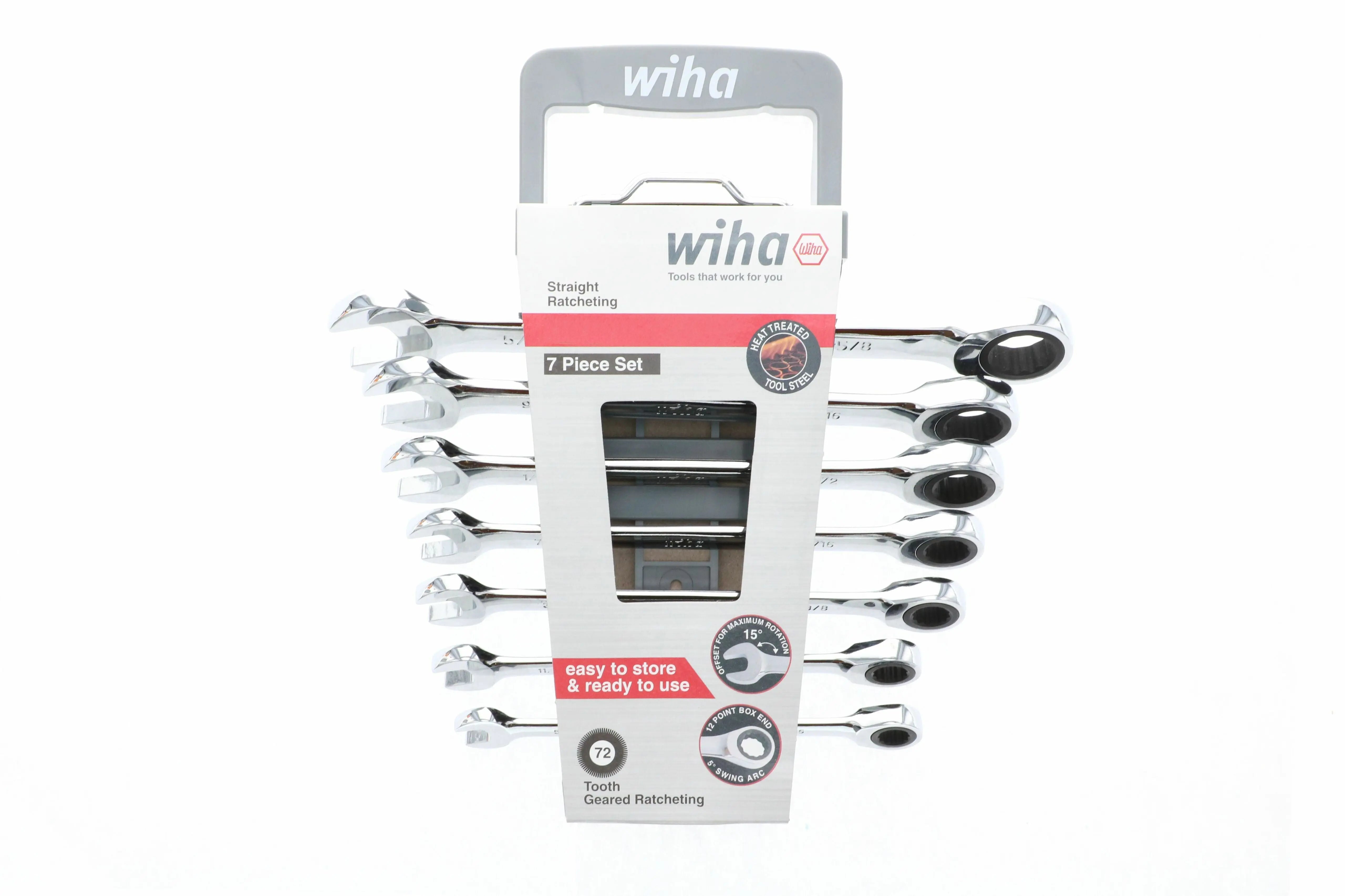 Wiha 30390, Combo Metric Ratchet Wrenches 7 Pc. Wiha