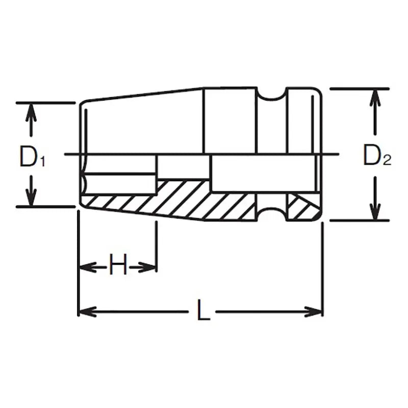 Ko-ken Tools 5/8 Sq. Dr. Socket 5/8 6 point Length 47.5mm Ko-ken Tools