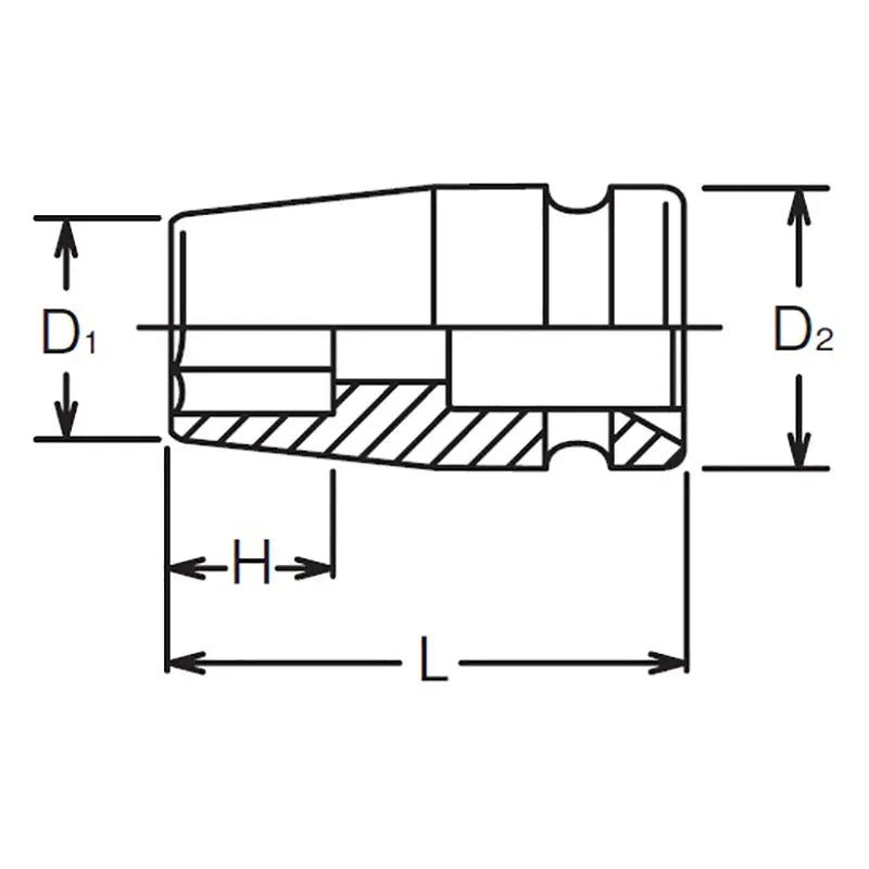 Ko-ken Tools 5/8 Sq. Dr. Socket 9/16 6 point Length 47.5mm Ko-ken Tools