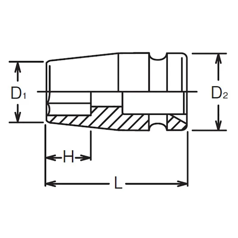 Ko-ken Tools 5/8 Sq. Dr. Socket 26mm 6 point Length 50.5mm Ko-ken Tools