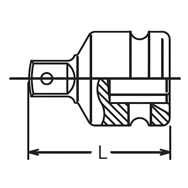 Ko-ken Tools 5/8 Sq. Dr. Adaptor 1/2 Square Length 46mm Hole type Ko-ken Tools
