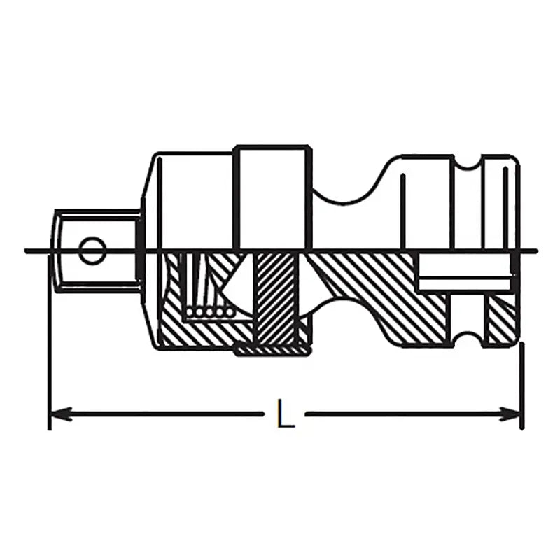 Ko-ken Tools 5/8 Sq. Dr. Universal Joint 5/8 Square Length 88mm Hole type Ko-ken Tools