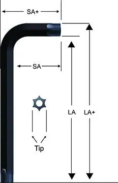 Eklind T25 Tamper Resistant Torx L-Key - EK 15725 Torx L-Key Eklind