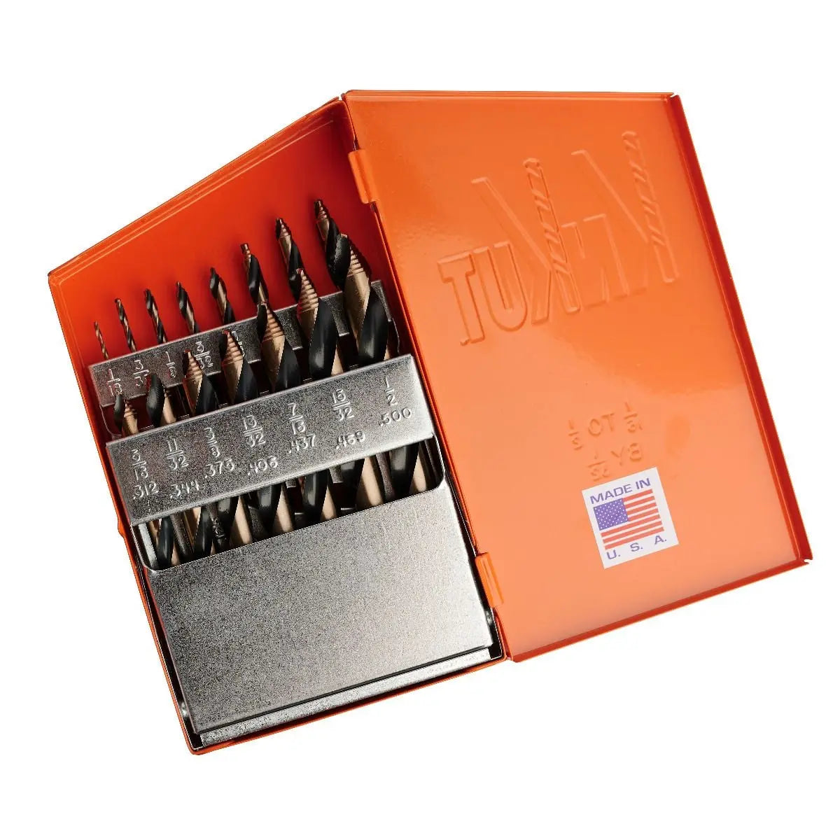 KnKut Set of 15 Step Point Mechanics Length Drill Bit, 1/16 in - 1/2 in by 32nds - 15KK10 KnKut