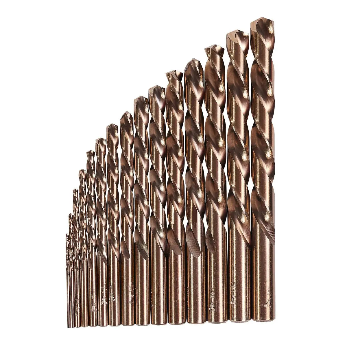 KnKut Set of 15 Jobber Length Left Hand Drill Bit, 1/16 in - 1/2 in by 32nds - 15KK6 KnKut