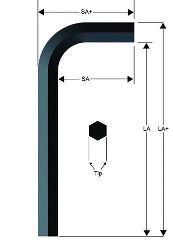 Eklind Short Hexagon L-Key 1/2 in - EK 15132 Hexagon L-Key Eklind