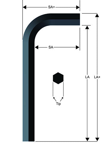 Eklind Long Hexagon L-Key 0.035 in - EK 15202 Hexagon L-Key