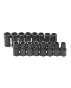 SK Tools - 16 Piece 1/4" Drive Fractional/Metric Standard Turbo Socket Set - 756 SK Tools