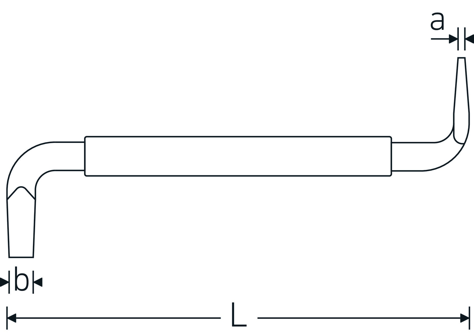 Stahlwille Hexagon Key for Slotted Bolt, Size 1, 0.6 x 3.5mm - ST 73273001
