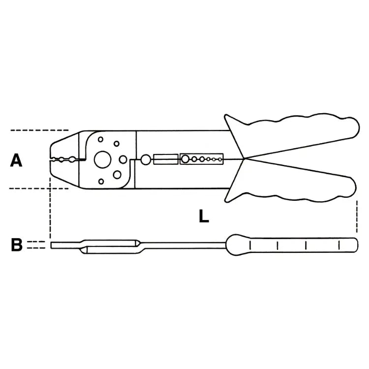 Beta Tools (Article# 1602) Crimping Pliers for Insulated Terminals - BT 16020001 Beta Tools