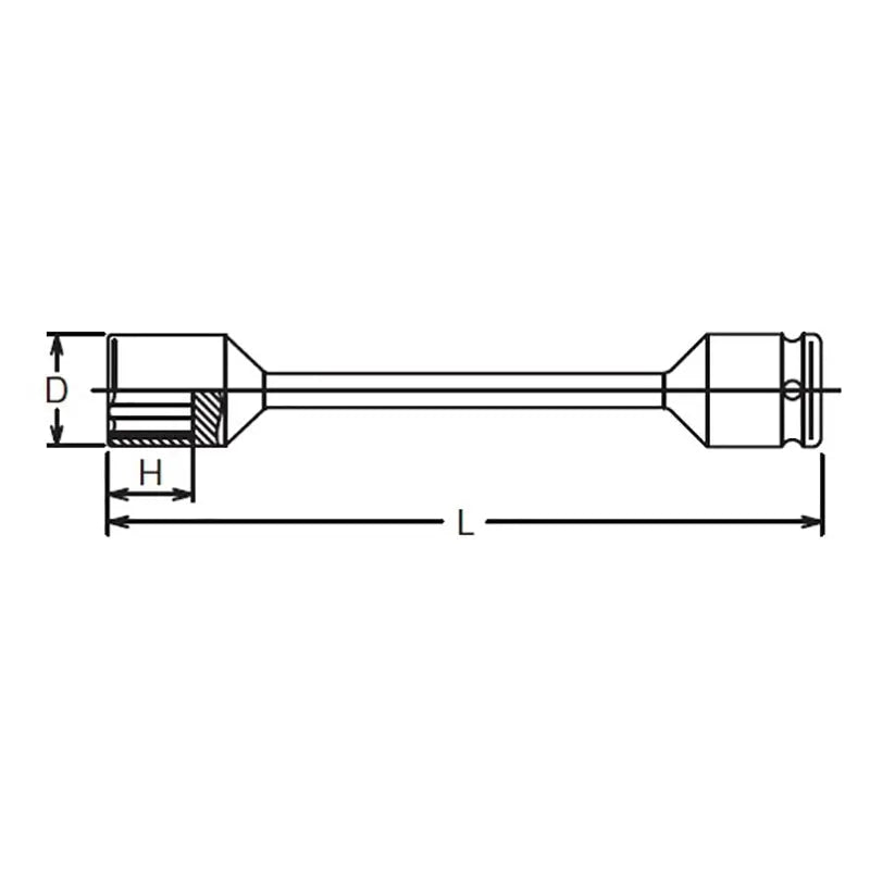 Ko-ken Tools 3/4 Sq. Dr. Torsion Bar 27mm x 450Nm Length 280mm Ko-ken Tools