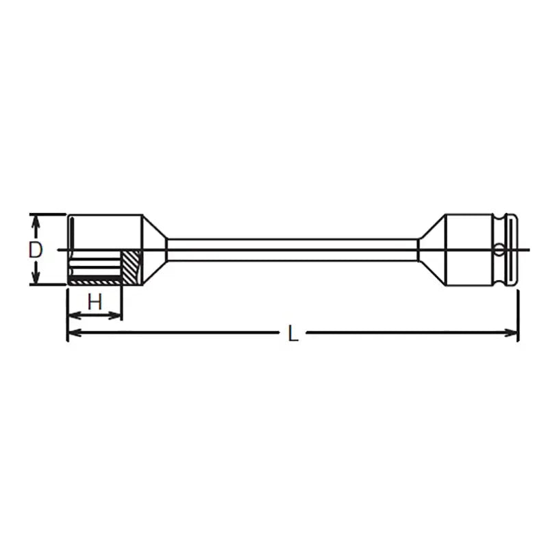 Ko-ken Tools 3/4 Sq. Dr. Torsion Bar 33mm x 600Nm Length 280mm Ko-ken Tools