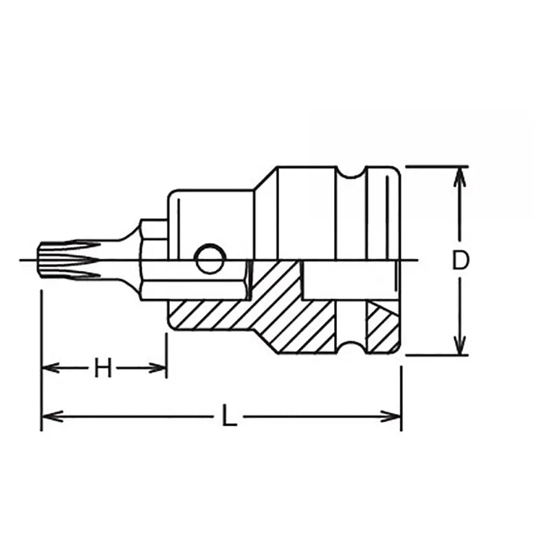 Ko-ken Tools 3/4 Sq. Dr. TORXÂ® T70 Bit Socket - Length 76mm Ko-ken Tools