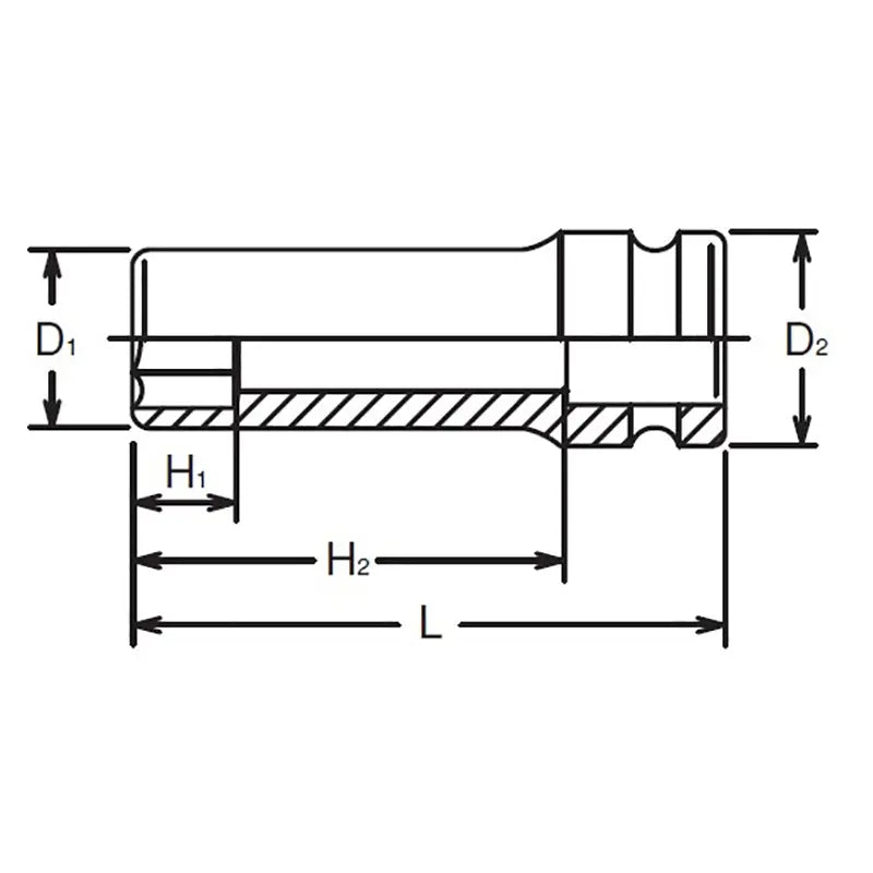 Ko-ken Tools 3/4 Sq. Dr. Socket 2 6 point Length 100mm Ko-ken Tools