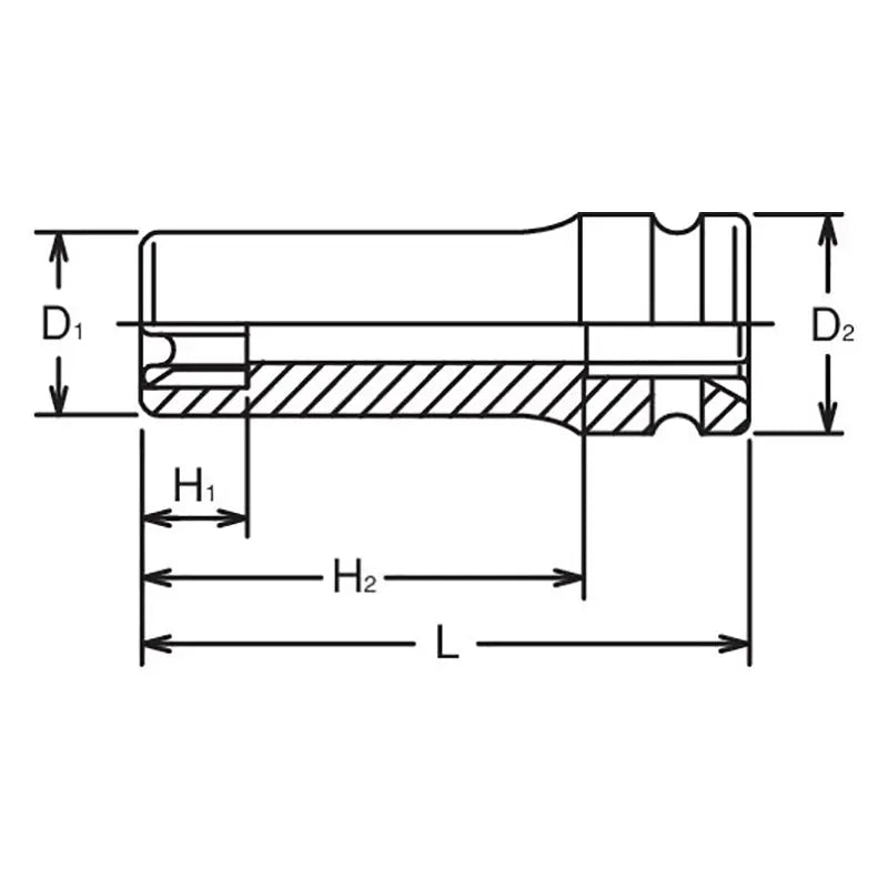 Ko-ken Tools 3/4 Sq. Dr. Impact Deep TORXÂ® E26 Socket - Length 100mm Ko-ken Tools