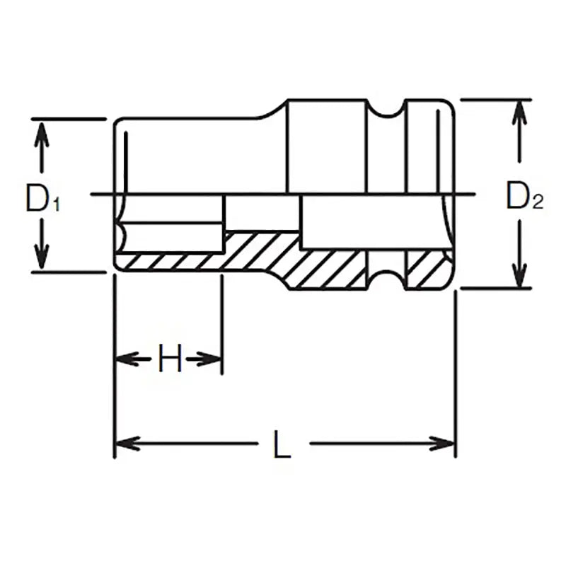 Ko-ken Tools 3/4 Sq. Dr. Socket 45mm 6 point Length 62mm Thin walled Ko-ken Tools