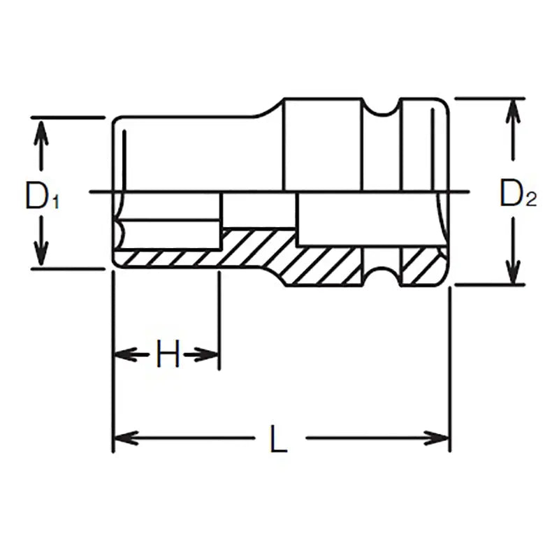 Ko-ken Tools 3/4 Sq. Dr. Socket 46mm 6 point Length 62mm Thin walled Ko-ken Tools