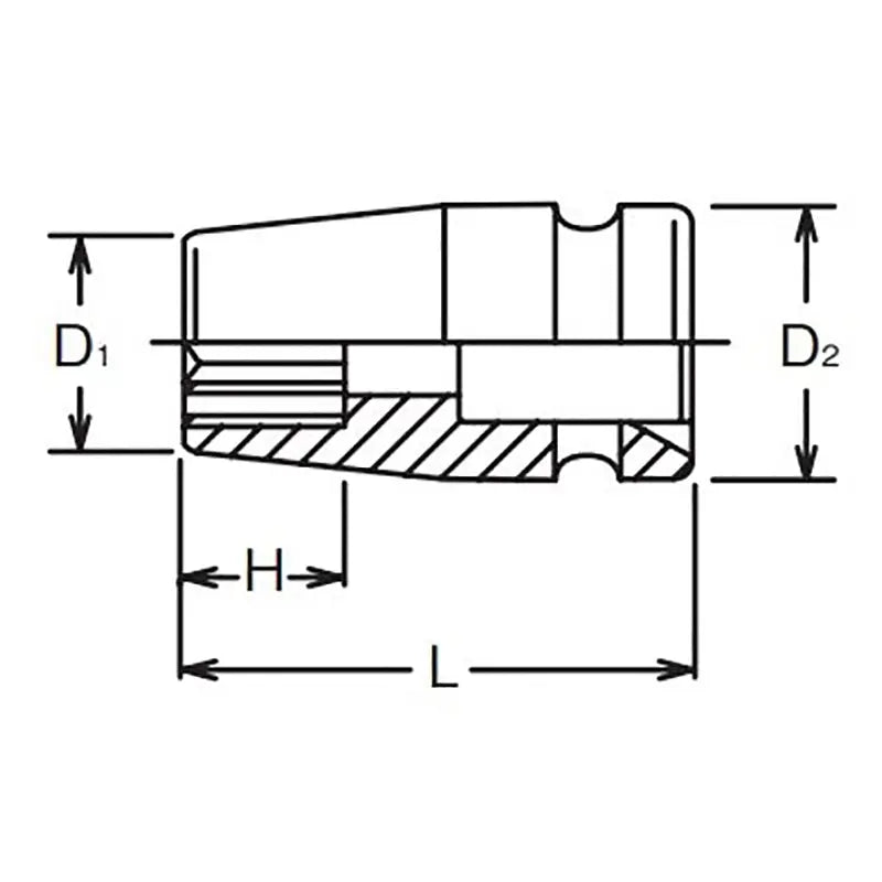 Ko-ken Tools 3/4 Sq. Dr. Socket 1.7/8 12 point Length 62mm Ko-ken Tools