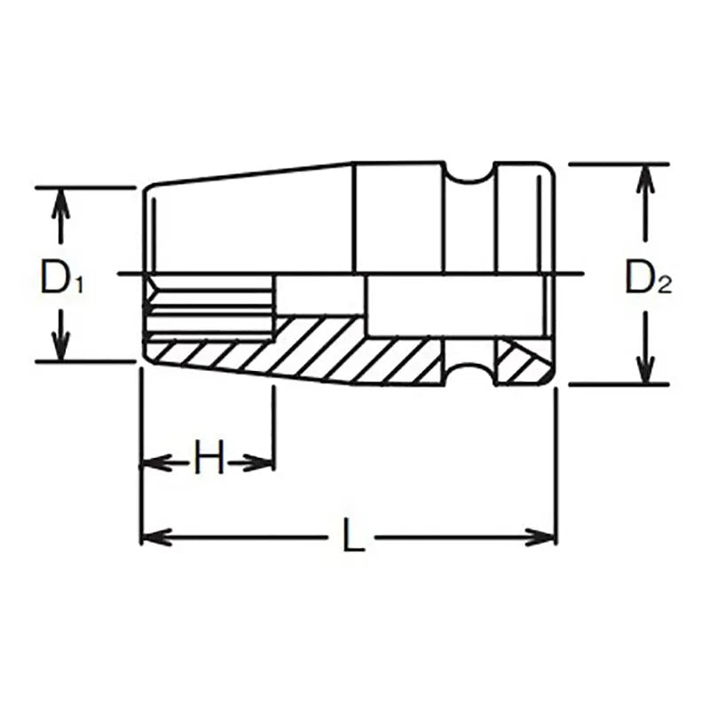Ko-ken Tools 3/4 Sq. Dr. Socket 27mm 12 point Length 50mm Ko-ken Tools