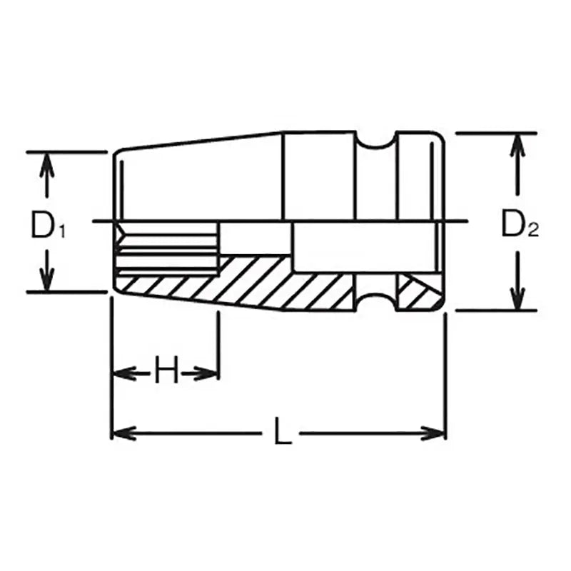 Ko-ken Tools 3/4 Sq. Dr. Socket 65mm 12 point Length 65mm Ko-ken Tools