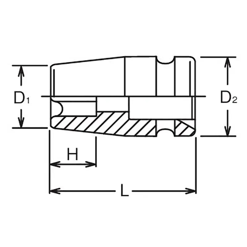 Ko-ken Tools 3/4 Sq. Dr. Impact TORXplusÂ® 28EPL Socket - Length 60mm Ko-ken Tools