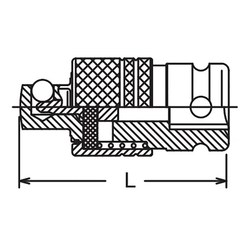 Ko-ken Tools 3/4 Sq. Dr. Locking Adaptor 3/4 Square Length 75mm Locking Quick Release Ko-ken Tools