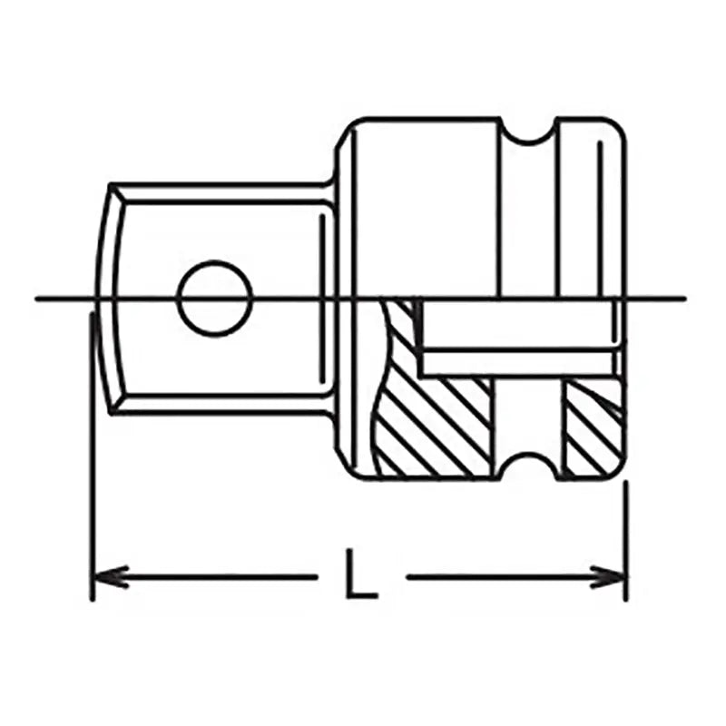 Ko-ken Tools 3/4 Sq. Dr. Adaptor 1 Square Length 330mm Hole type Ko-ken Tools