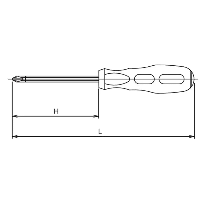 Ko-ken Tools Phillips Blade Through Type Screwdriver PH1 Length 175mm Ko-ken Tools