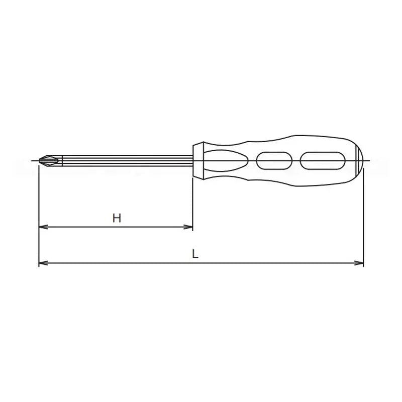 Ko-ken Tools Phillips Blade Through type Screwdriver PH2 Length 210mm Ko-ken Tools