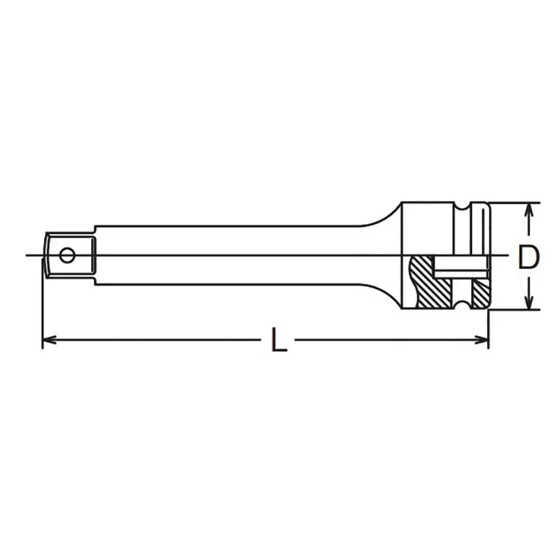 Ko-ken Tools 3/4 Sq. Dr. Extension Bar Length 250mm Hole type Ko-ken Tools