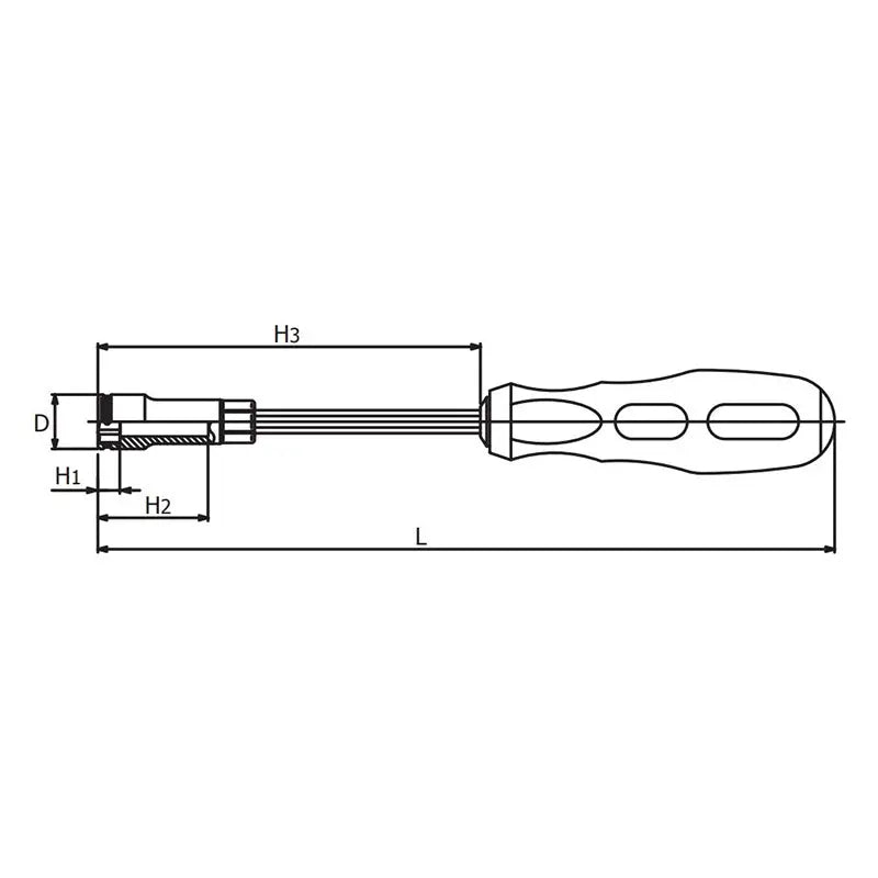 Ko-ken Tools Socket Driver 7mm Nut Grip Length 235mm Ko-ken Tools