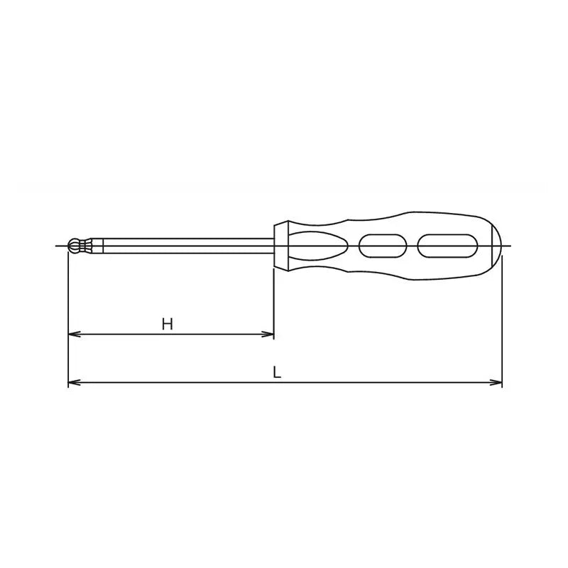Ko-ken Tools Screwdriver 8mm Ballpoint Hex Length 245mm Ko-ken Tools