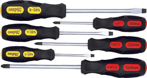 Ko-ken Tools 6 Piece Slotted and Phillips Screwdriver Set PH1-2-3/SL5-6-8 Ko-ken Tools